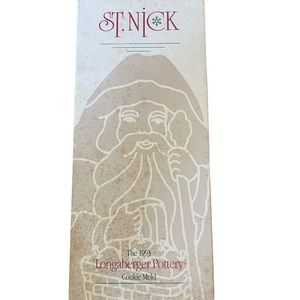 1993 Longaberger  Pottery St. Nick Cookie Mold